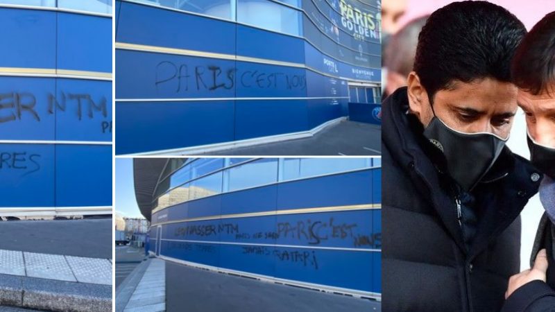 Tensión en PSG: el Parque de los Príncipes amaneció con pintadas intimidantes tras los abucheos a Neymar y Messi