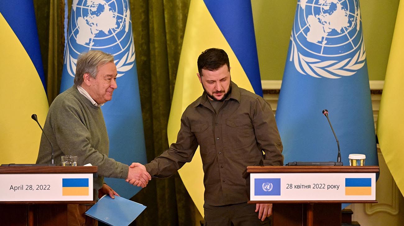 Rusia bombardeó Kiev durante la visita del jefe de la ONU, Antonio Guterres