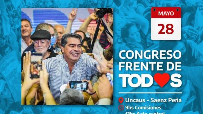 Este sábado, el Frente de Todos Chaco se reúne para su Primer Congreso Provincial en Sáenz Peña