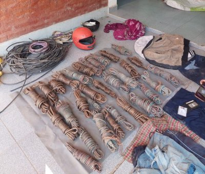 Presidencia Roca: Encuentran gran cantidad de cobre y cables enterrados en cercanías a la localidad