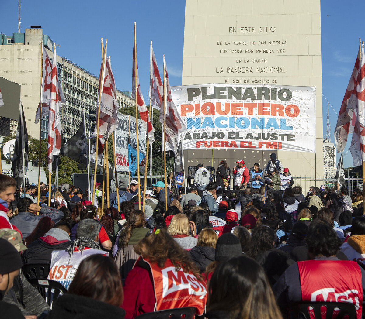 El frente de la «Unidad Piquetera» rechazó el plan económico de Massa