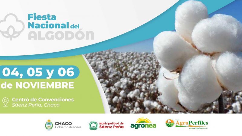 En noviembre, vuelve la Fiesta Nacional del Algodón a Saenz Peña
