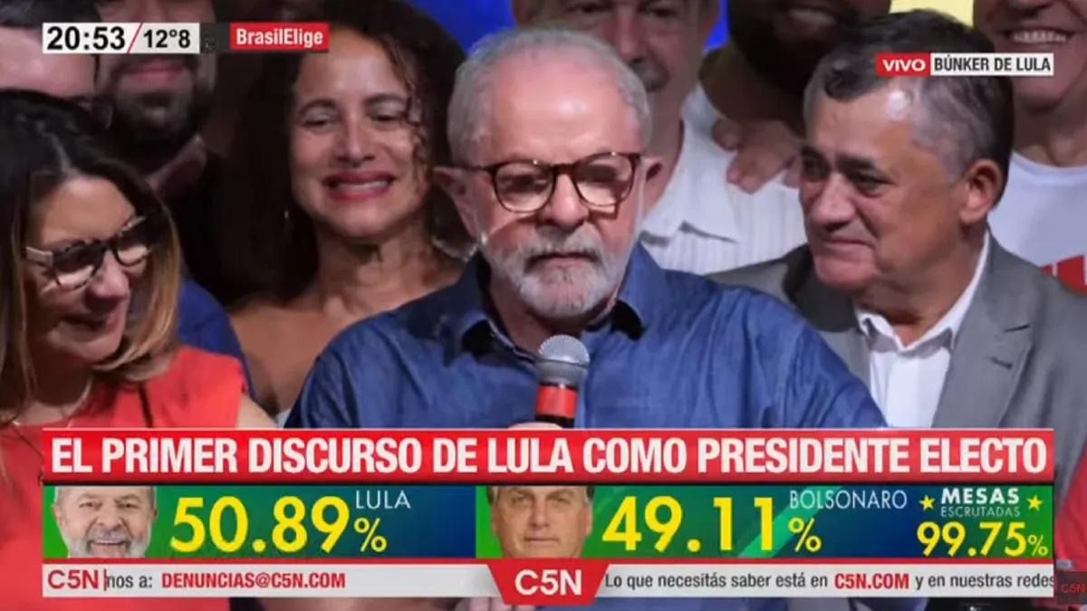 Lula da Silva Presidente: “A partir del 1 de enero de 2023 voy a gobernar para los 215 millones de brasileños, no solo para los que me votaron”
