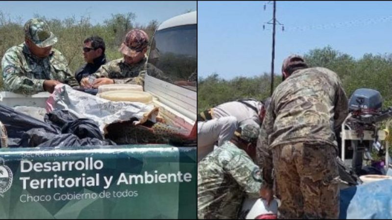 Saenz Peña y Miraflores: En operativo rural secuestran seis surubíes, motores de lanchas y un rifle