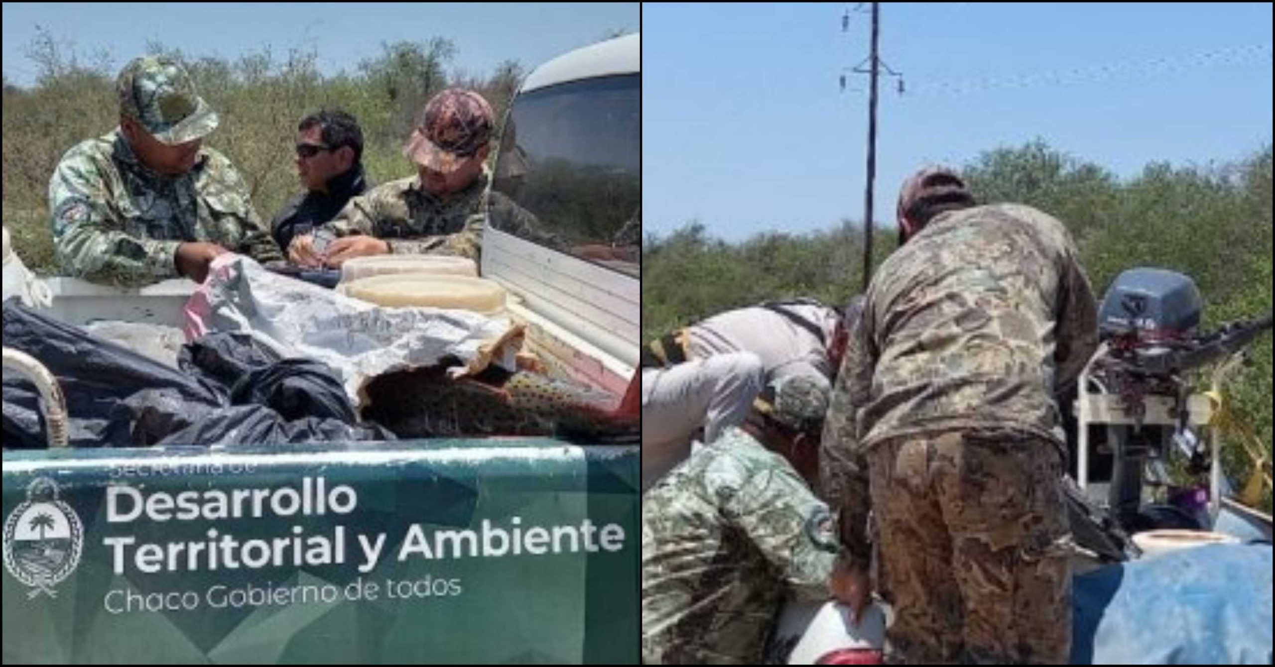 Saenz Peña y Miraflores: En operativo rural secuestran seis surubíes, motores de lanchas y un rifle