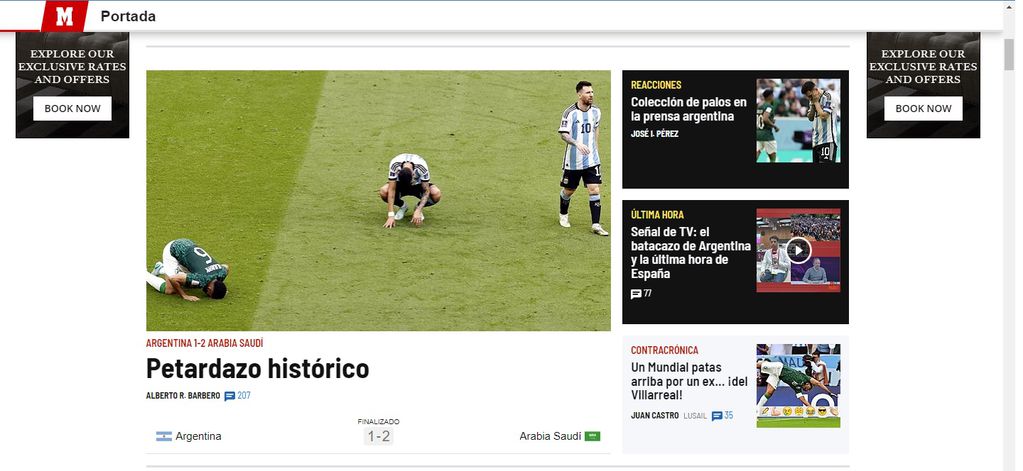 La prensa mundial sorprendida ante la derrota Argentina