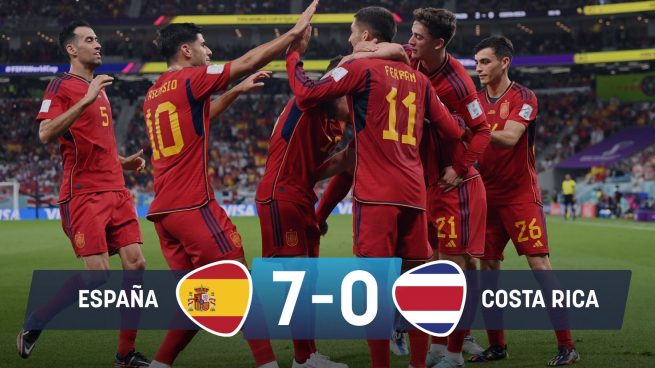 España goleó con un contundente 7-0 a Costa Rica y se apunta como favorita en el Mundial Qatar 2022