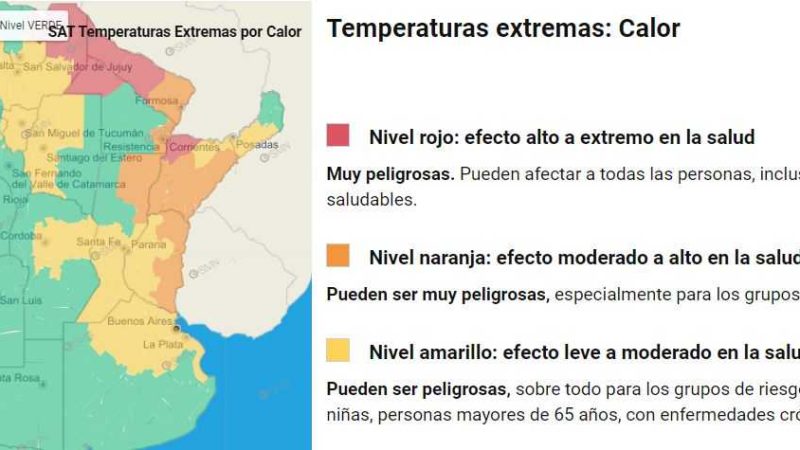 Chaco, con jornadas de calor extremo, con previsión de lluvias pero sin descenso de temperatura