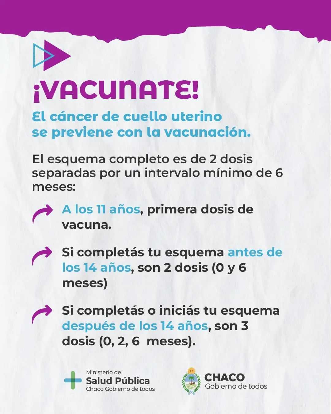 Instan a tomar conciencia y a vacunarse para prevenir el HPV