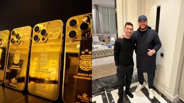 Regalo de Leo Messi para sus compañeros Campeones del mundo: un celular bañado en oro para cada jugador y cuerpo técnico
