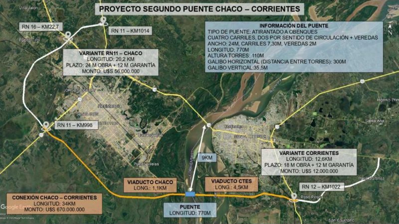 Vialidad adjudicó la circunvalación de ciudad de Corrientes, en el marco del proyecto del Segundo Puente