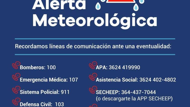 Lluvia sin fín: Nueva alerta meteorológica para Resistencia y gran parte del Chaco