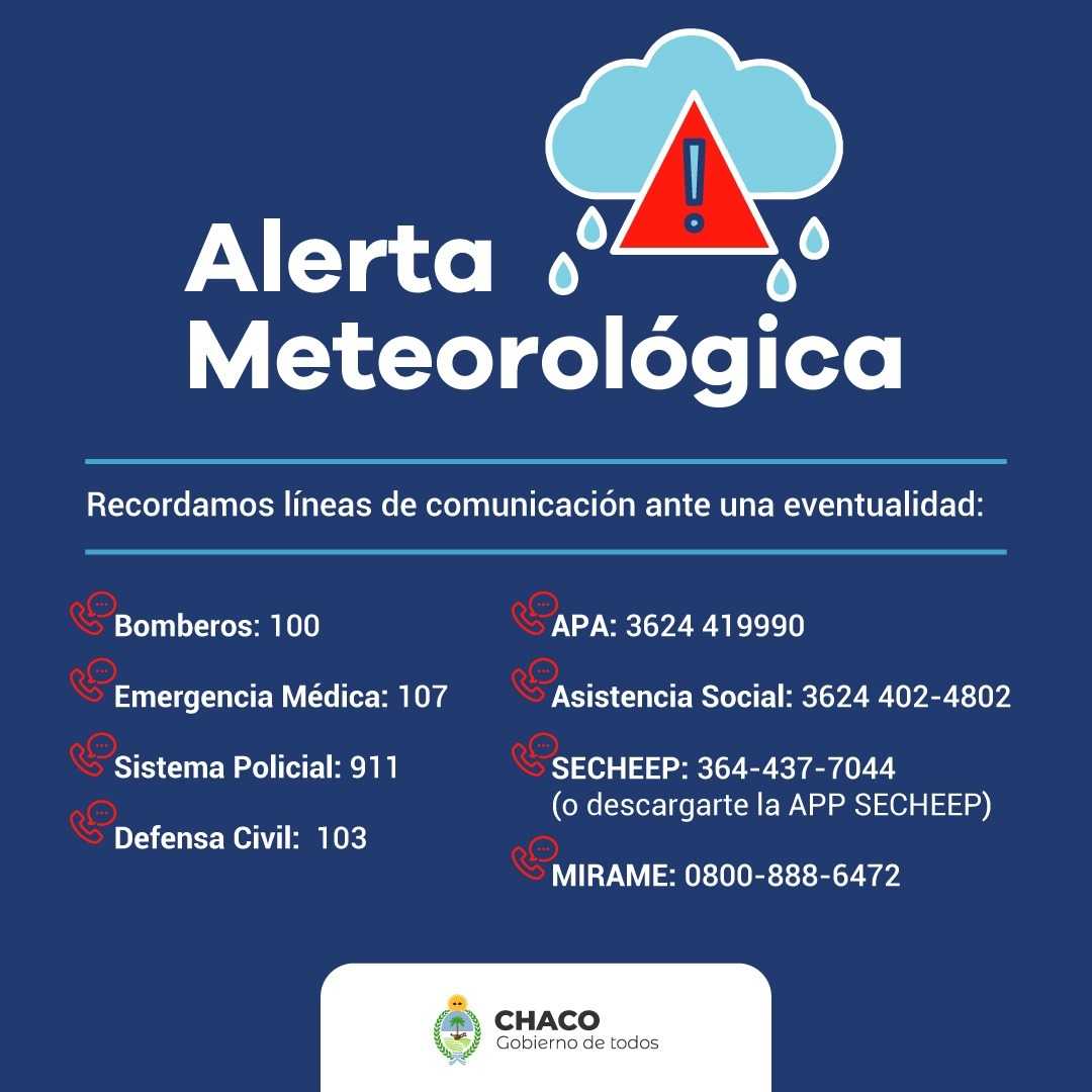 Lluvia sin fín: Nueva alerta meteorológica para Resistencia y gran parte del Chaco