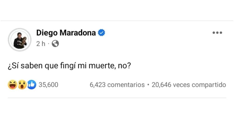 «¿Saben que fingí mi muerte?»: hackearon la cuenta de Diego Maradona y difundieron extraños mensajes