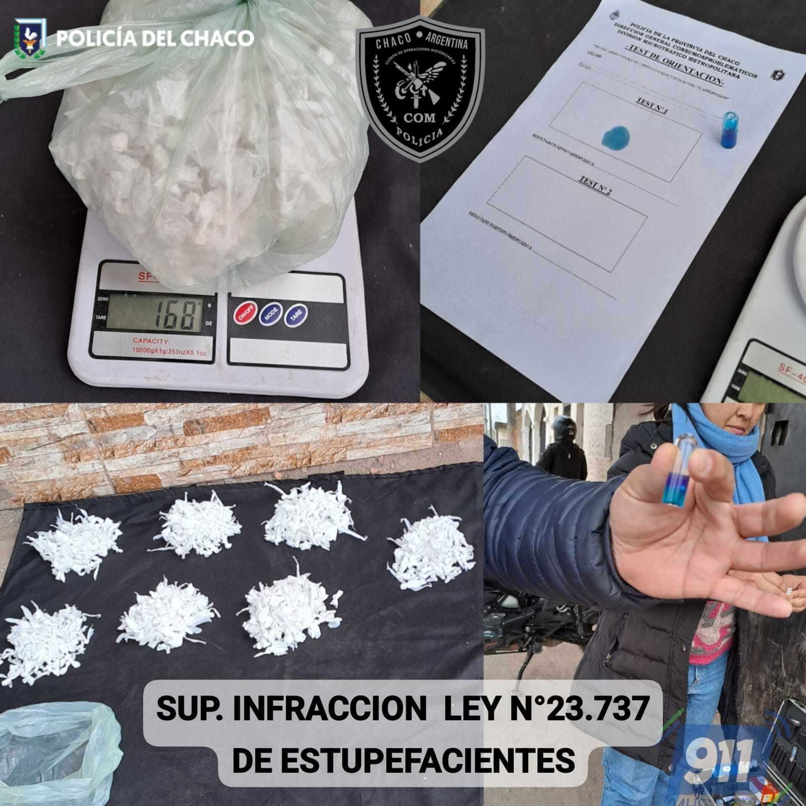 Detuvieron a un joven con más de 600 dosis de cocaína