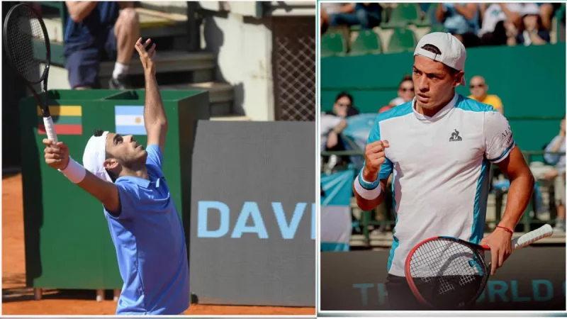 Copa Davis: Báez y Cerúndolo ganaron sus partidos y dieron el primer paso ante Lituania