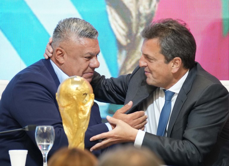 Chiqui Tapia, Massa y Matías Lammens presentaron el Mundial 2030 en Argentina: “Tenemos el primer partido confirmado, pero hay más novedades”