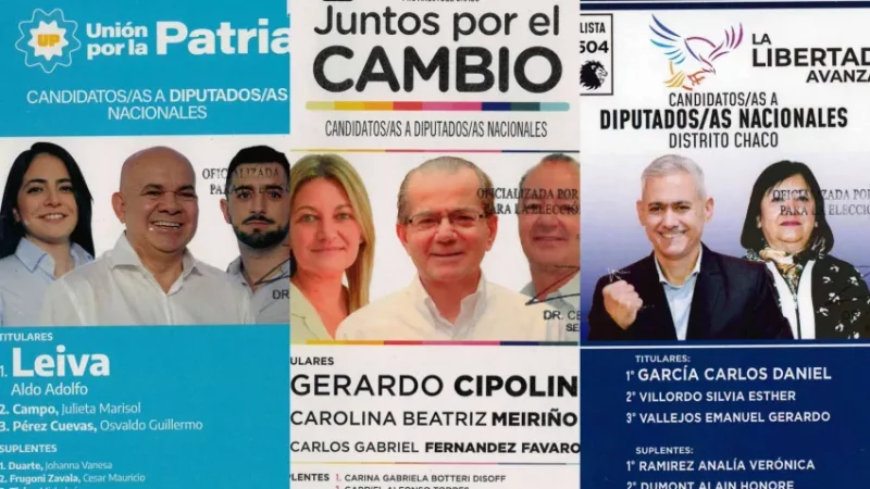 Este domingo también se eligen a 3 Diputados nacionales que representaran al Chaco los próximos 4 años