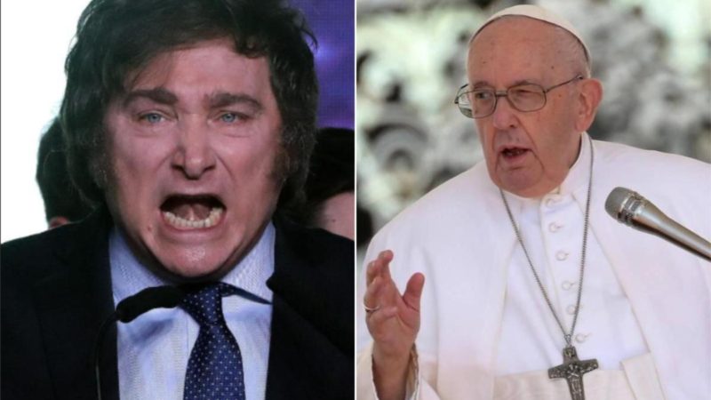 En el cierre de campaña de Milei, su ideologo propuso romper relaciones diplomáticas con el Vaticano