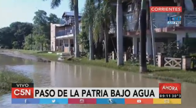 Crece el Paraná y Paso de la Patria en alerta por inundaciones: «Tenemos una semana para levantar las cosas»