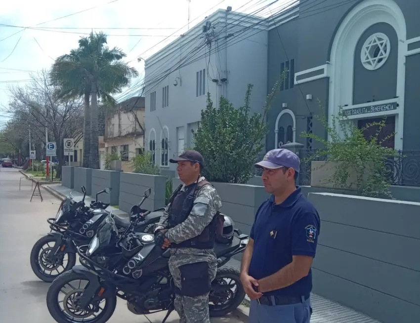 Policía del Chaco lleva adelante un amplio dispositivo de seguridad para la comunidad israelita en la provincia