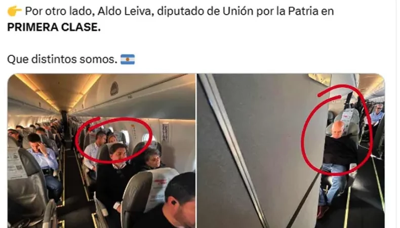 Reposteo: En el mismo avión, Karina Milei viaja en clase ecónomica mientras el Diputado Leiva lo hace en «Premium»