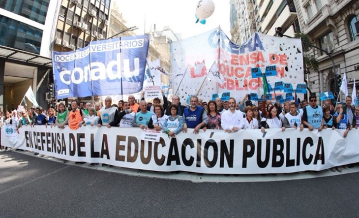 Crisis universitaria: docentes anunciaron tres días de paro en todo el país y convoca a una Gran Marcha Nacional