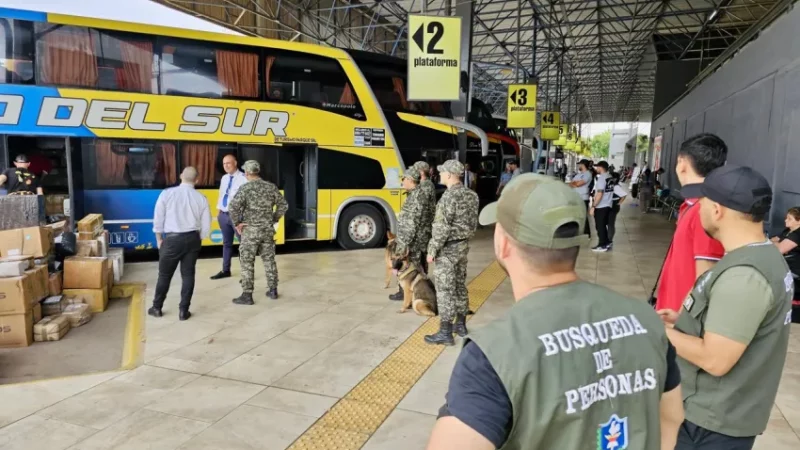 Operativos en la Terminal para detectar personas buscadas y transporte de elementos prohibidos