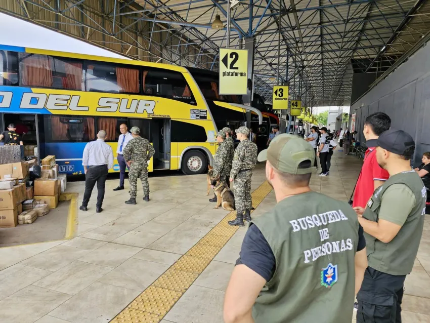 Operativos en la Terminal para detectar personas buscadas y transporte de elementos prohibidos