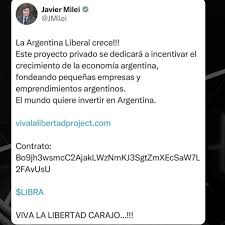 Estafa presidencial: Milei pidio por redes que compren una criptomoneda, y a las horas, él y los dueños se retiraron con ganancias de millones de dolares