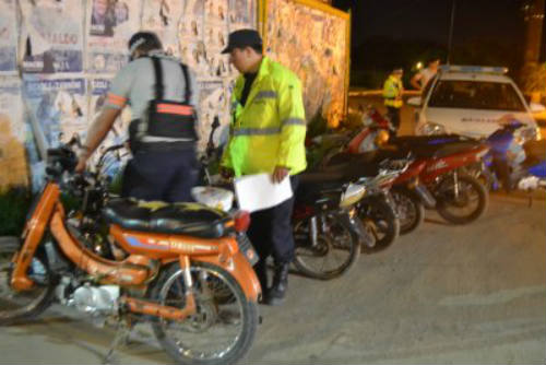 Operativos policiales durante el fin de semana, dejaron más de 570 motovehiculos secuestrados