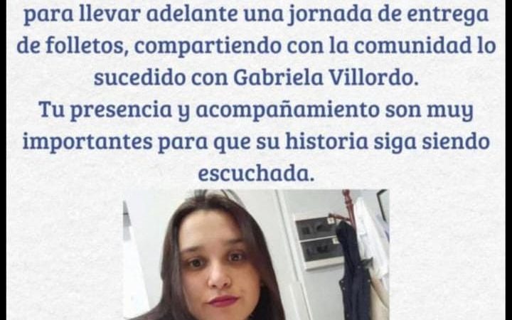 Piden Justicia por Gabriela Villordo: Convocan a actividad en Plaza 25 de Mayo