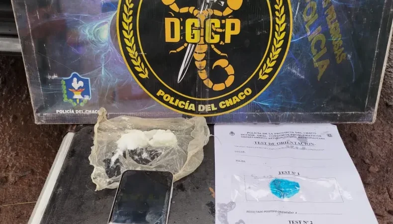 Golpe al narcotráfico en Resistencia: dos detenidos con cocaína tras denuncia anónima