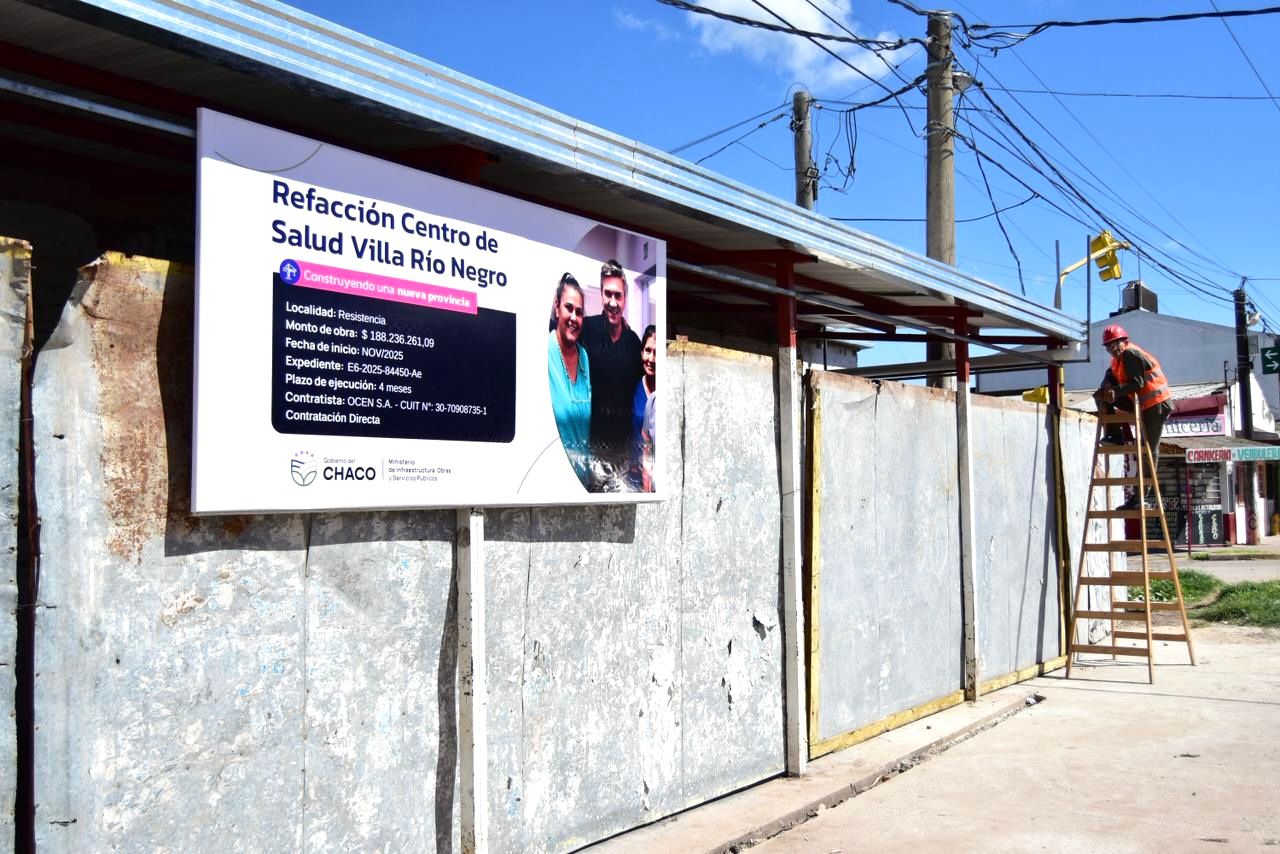 Continua a buen ritmo la refacción y ampliación del Centro de salud de Villa Río Negro