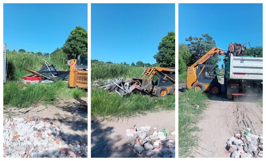 Tras una denuncia, retiraron rellenos ilegales y una vivienda precaria en la laguna de Villa Chica