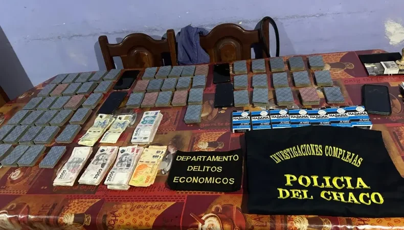 Allanamiento nocturno y millonario secuestro: cae una casa de juego clandestino en Pampa del Infierno