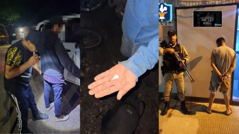 Operativos policiales en Puerto Tirol terminan con múltiples detenidos, secuestro de drogas y motos