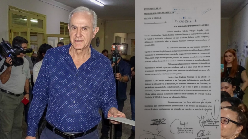 Resistencia: la oposición pide explicaciones a Roy Nikisch por operaciones financieras de $10.000 millones