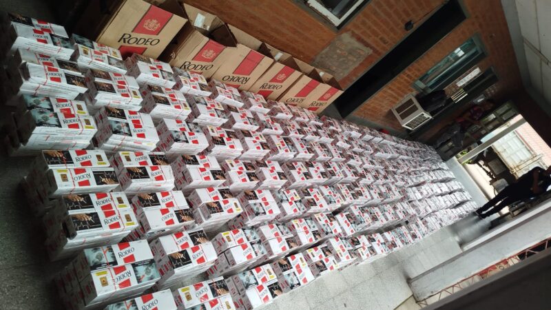 Puerto Tirol: incineraron casi tres mil cartones de cigarrillos de contrabando