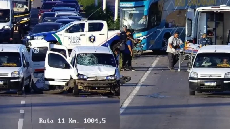 Grave accidente en Ruta 11: un motociclista permanece internado con traumatismo de cráneo tras un violento choque