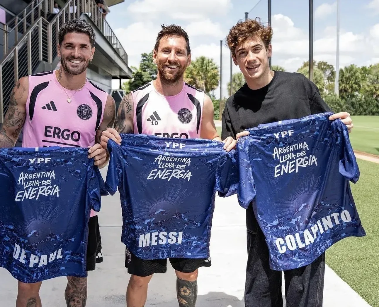 Cumbre de ídolos en Florida: Franco Colapinto cumplió su sueño y conoció a Lionel Messi antes del GP de Miami