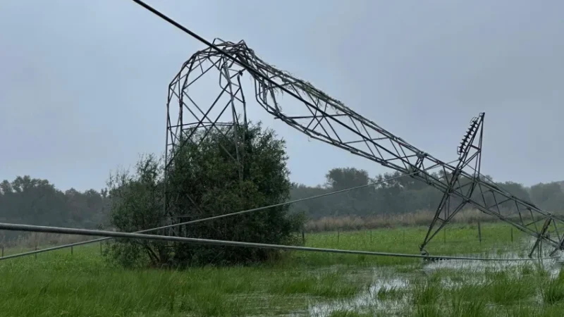 Desastre climático en Chaco: un tornado derribó nueve torres de alta tensión en zona rural