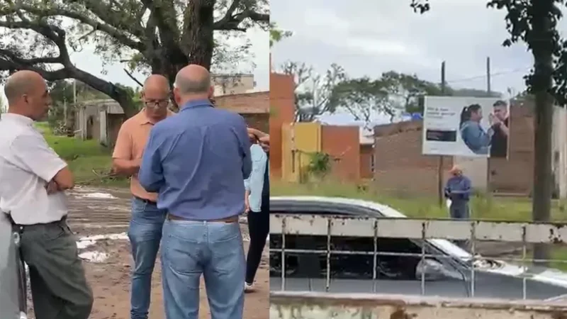 Tensión en San Martín: Los Diputados del PJ, Aldo Leiva y Rubén Guillón irrumpieron en un predio de viviendas en proceso de construcción en medio de alertas por usurpación
