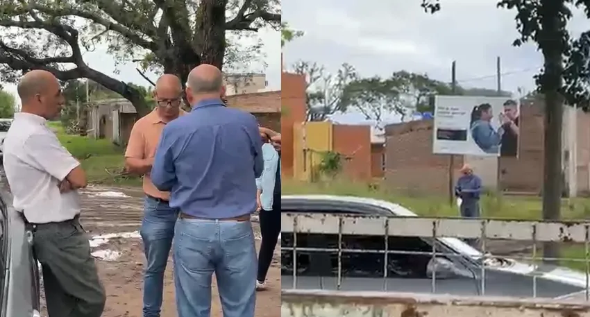 Tensión en San Martín: Los Diputados del PJ, Aldo Leiva y Rubén Guillón irrumpieron en un predio de viviendas en proceso de construcción en medio de alertas por usurpación